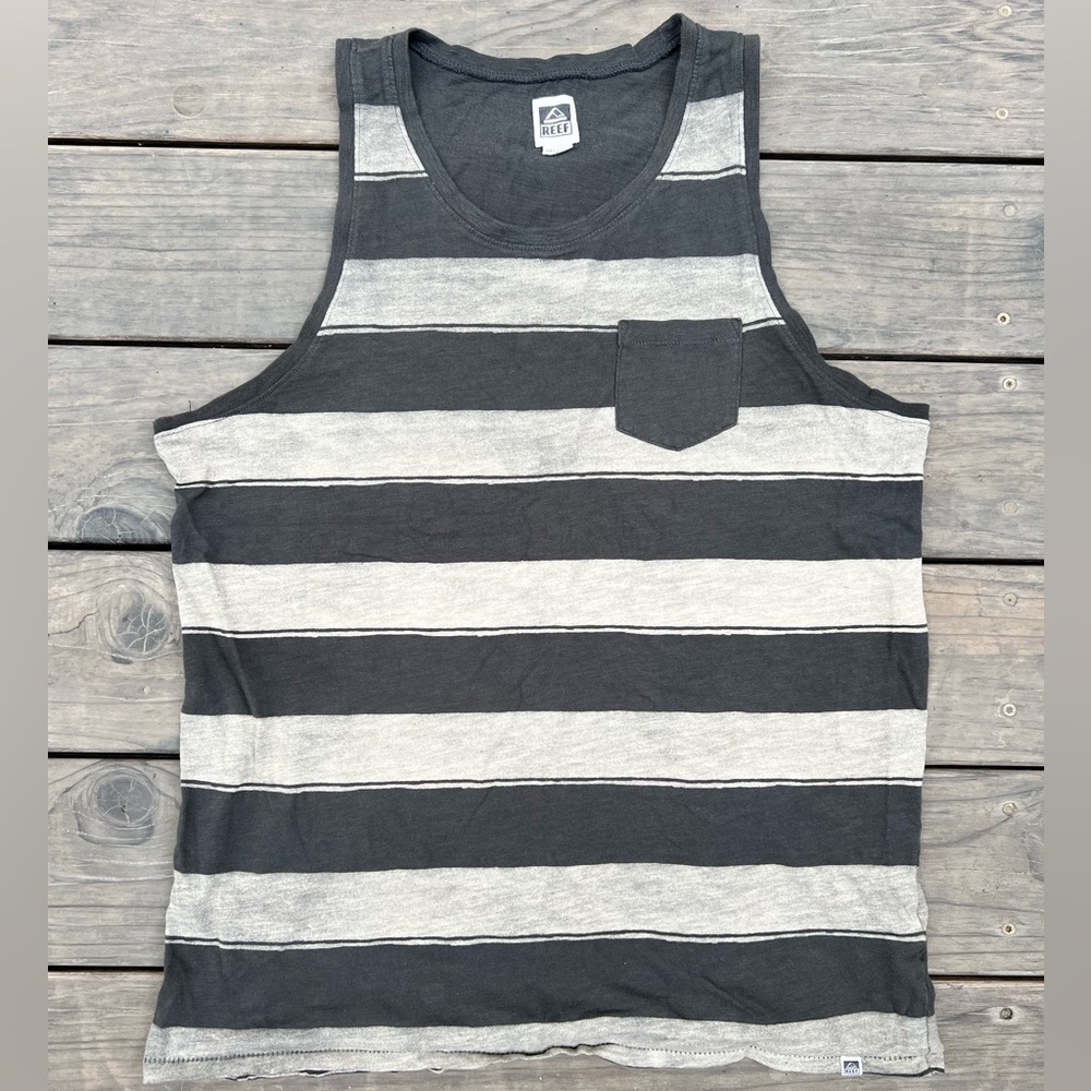 Reef Green Striped Tank Top